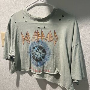 Def Leppard crop top